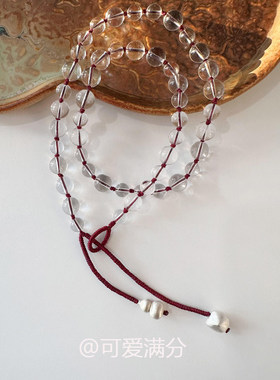 福禄满满新中式葫芦仿白水晶项链