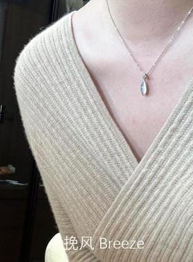 冰透水滴项链小众清冷感轻奢气质