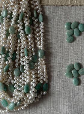 法式复古仿珍珠麦穗项链气质百搭