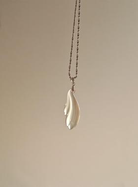 冰透玉兰花项链新中式清冷感气质