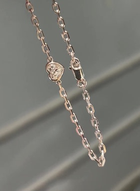 银色冷淡风爱心手链轻奢简约百搭