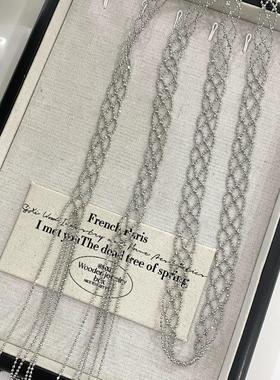 重工蕾丝月帘项链女款小众精致女