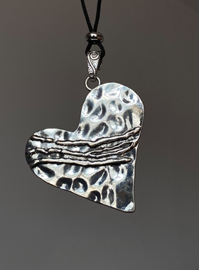 复古金属感爱心项链y2k千禧辣妹