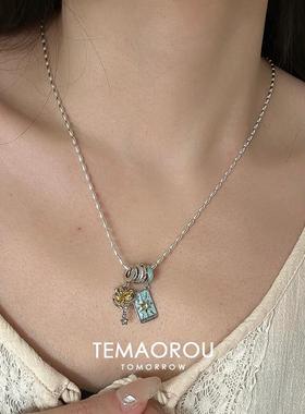 滴油塔罗牌星星项链中古轻奢新款