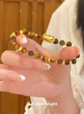 新中式金色法棍猫手串复古高级感