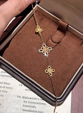 新中式爆闪中国结编织手链高级感