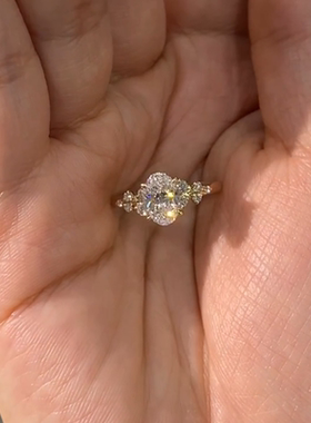 爆闪鸽子蛋仿钻戒指千金感高级感