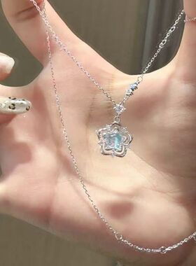 海洋之心项链女款高级感轻奢小众设计感锁骨链生日礼物送闺蜜礼物