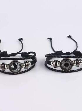 闺蜜手链情侣日月恋人时尚智能饰品发光手环炫酷百搭编织首饰