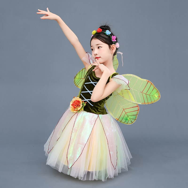 新款儿童蓬蓬纱裙小蜜蜂虫儿飞舞蹈萤火虫蝴蝶演出服中小学运动会,淘宝优惠券,粉丝福利购,淘宝优惠卷