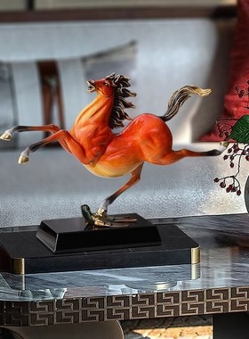 马到成功家用客厅茶几玄关创意中式装饰品办公室开业商务礼品摆件