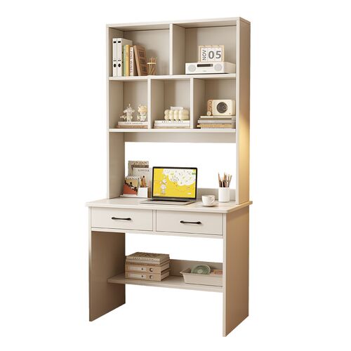 书桌学生家用写字桌卧室书架一体学习桌子小户型办公桌台式电脑桌 - 图3