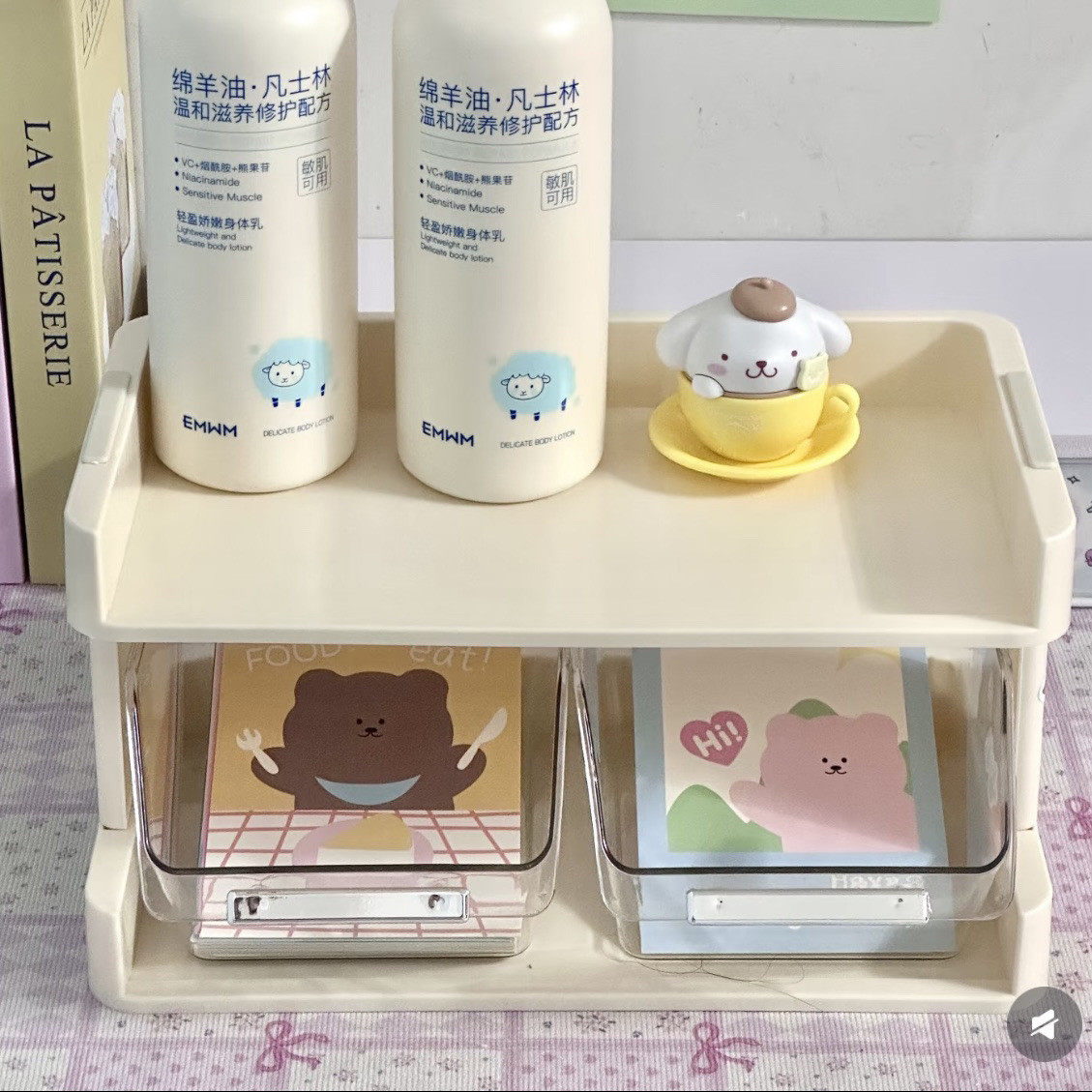 桌面高颜值便签收纳架ins风咖啡零食茶包多功能多层办公室收纳架,淘宝优惠券,粉丝福利购,淘宝优惠卷