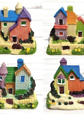 微景观盆景乡村田园农场造景装饰小摆件别墅房屋假树彷真绿色植物