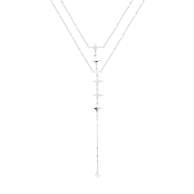 晚宴项链流苏多层叠戴胸链身体链性感颈链饰品轻奢小众礼服锁骨链,淘宝优惠券,粉丝福利购,淘宝优惠卷