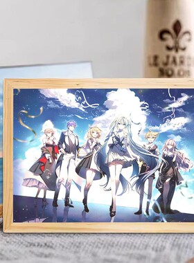 初音未来灯光画miku周边手办led发光相框小夜灯二次元床头开灯画