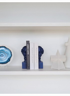 样板间现代家居软装饰品书柜创意工艺品相架蜡烛陶瓷摆件ZH3013