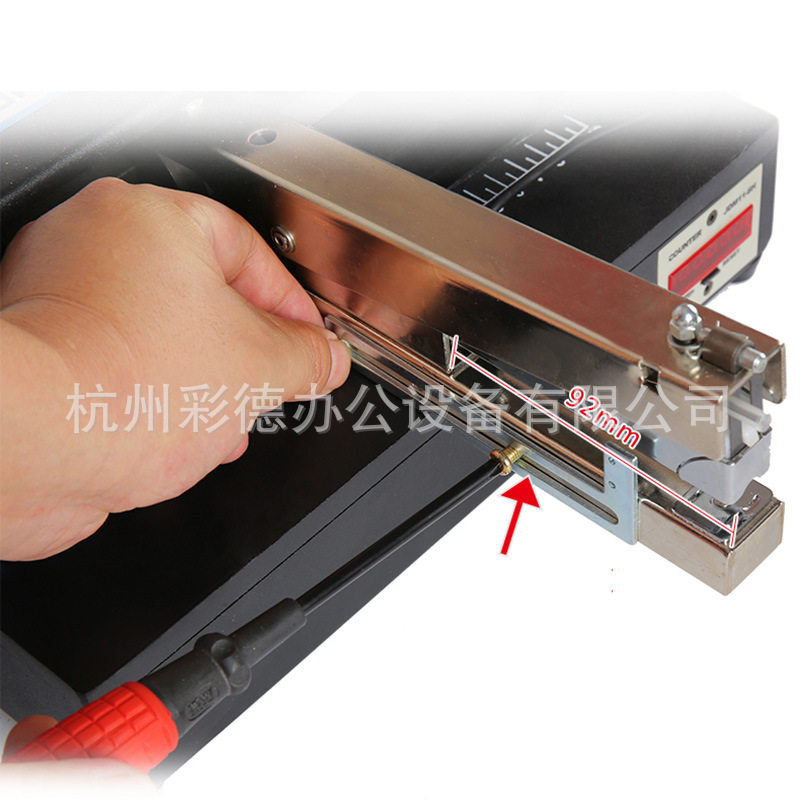 Fully automatic electric stapler counter stapler nail elevator paper card multi-function three-head stapler