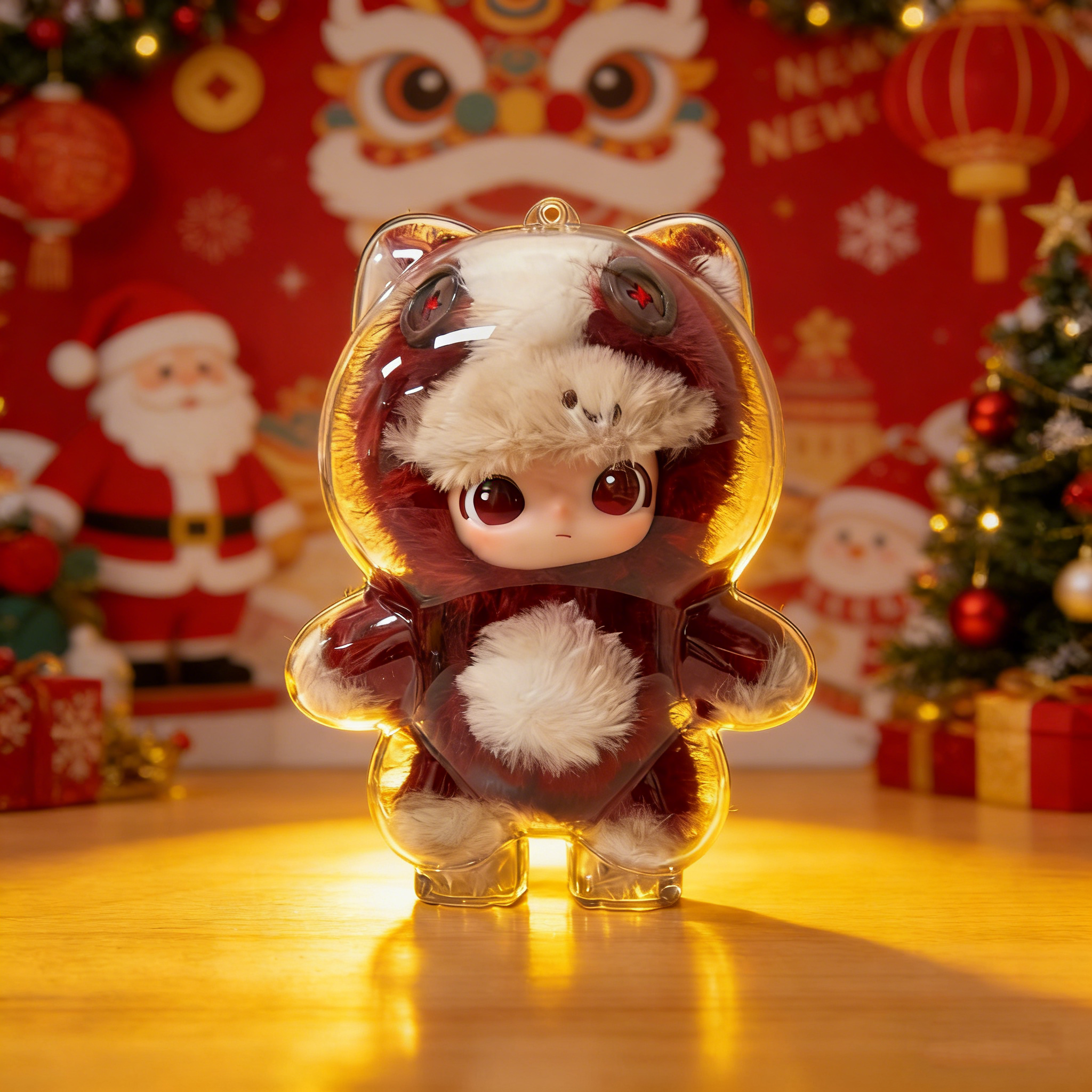 泡泡玛特新年限定马力全开保护壳娃包亚克力硬壳保护罩防尘收纳盒,淘宝优惠券,粉丝福利购,淘宝优惠卷