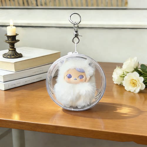 泡泡玛特毕奇敲敲系列娃包保护套12cm圆形外出防尘收纳展示遛娃包 - 图1