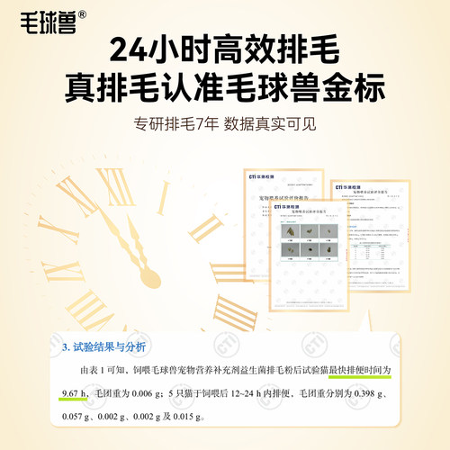 毛球兽益生菌排毛粉化毛粉猫咪专用排毛温和调理车前子壳粉化毛膏 - 图2
