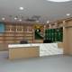 Cream log style library reading room bookshelf Simple modern bookcase with wall locker combination bookcase
