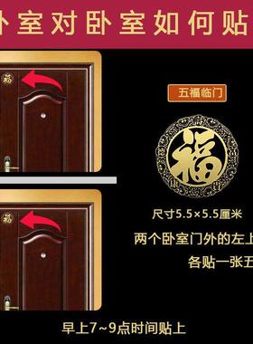 卧室门对卧室门化解房间门专解决隔断入户厕所冲门摆件主次卧挂件