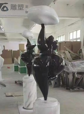 酒店售楼处样板房展厅空间抽象胖女人体工艺品软装落地雕塑大摆件