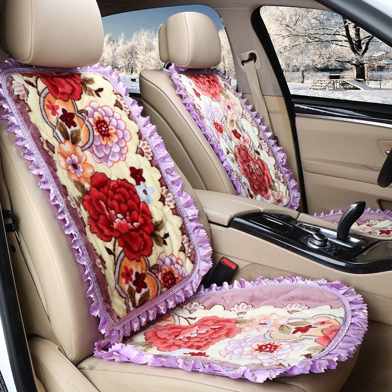 小蛮腰冬季滑靠背汽车坐垫毛绒座垫长条棉垫通用三件套,淘宝优惠券,粉丝福利购,淘宝优惠卷