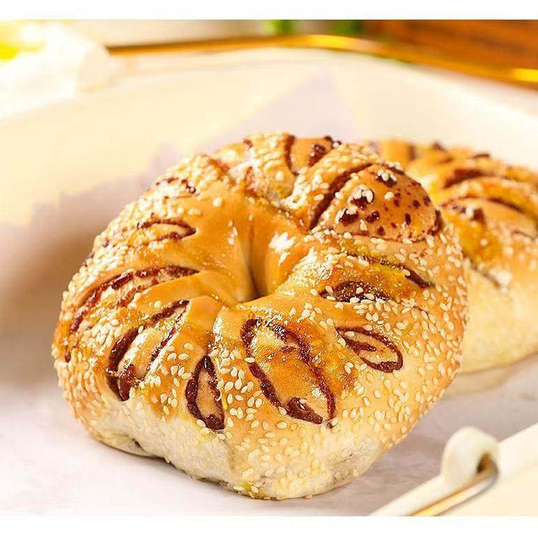 老式红豆沙面包圈夹心好吃的网红零食糕点豆沙包整箱早餐童年食品,淘宝优惠券,粉丝福利购,淘宝优惠卷