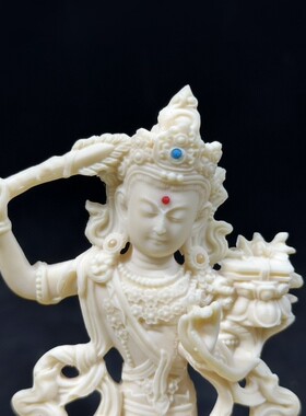 象牙果黄财神绿度母文殊摆件家居财神爷观音菩萨工艺品保平安车载