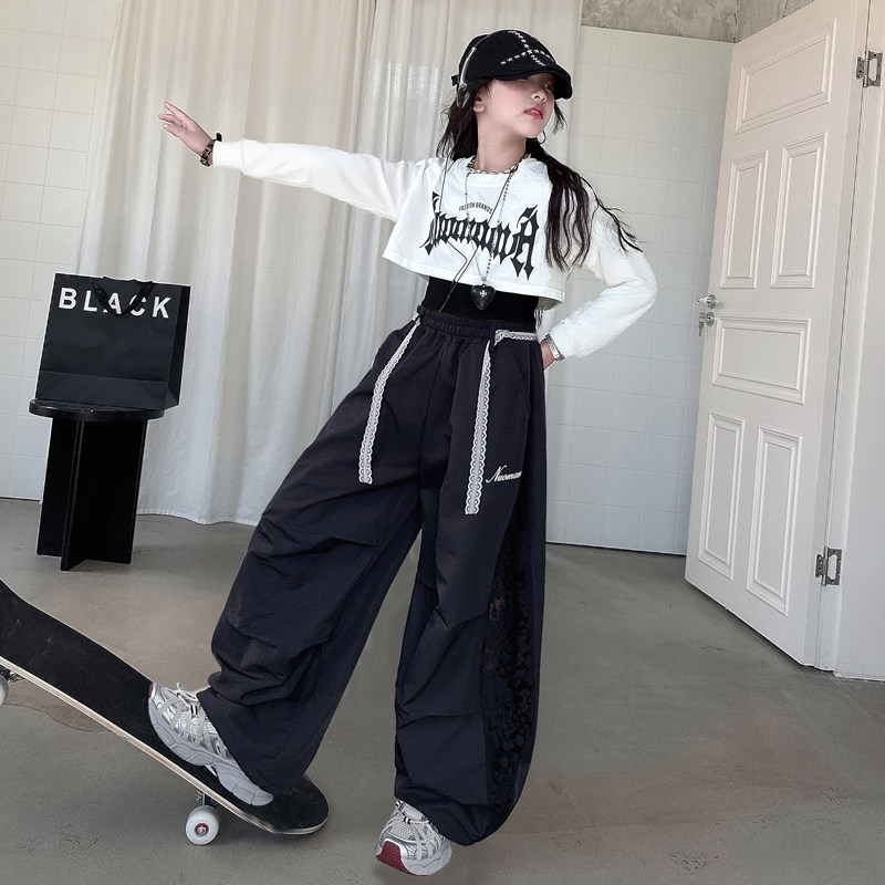 春秋儿童街舞练功服女童嘻哈纯棉爵士舞表演装女孩模特走秀演出服,淘宝优惠券,粉丝福利购,淘宝优惠卷