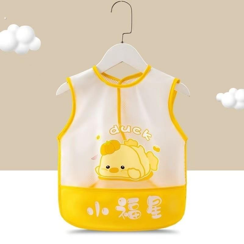 Summer children's bibs, baby eating bibs, waterproof and anti-dirty children's aprons for men and women, sleeveless baby reverse wear protection