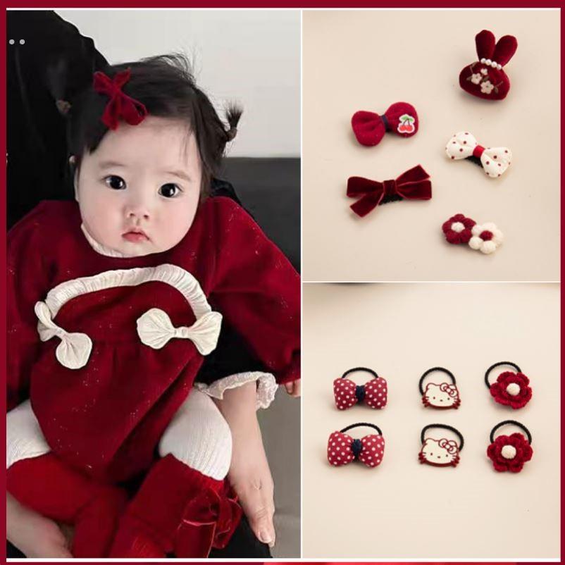 小月龄胎毛夹婴儿发夹小月龄掐子发卡碎发别刘海的小卡子头饰可爱 - 图0