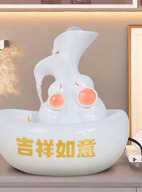 流水摆件自动循环水创意家居客厅生财办公室前台桌面装饰工艺品
