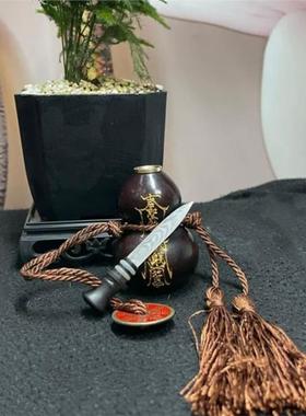 养剑葫芦剑来同款小件配件成品文玩刻字手把件铜镶口