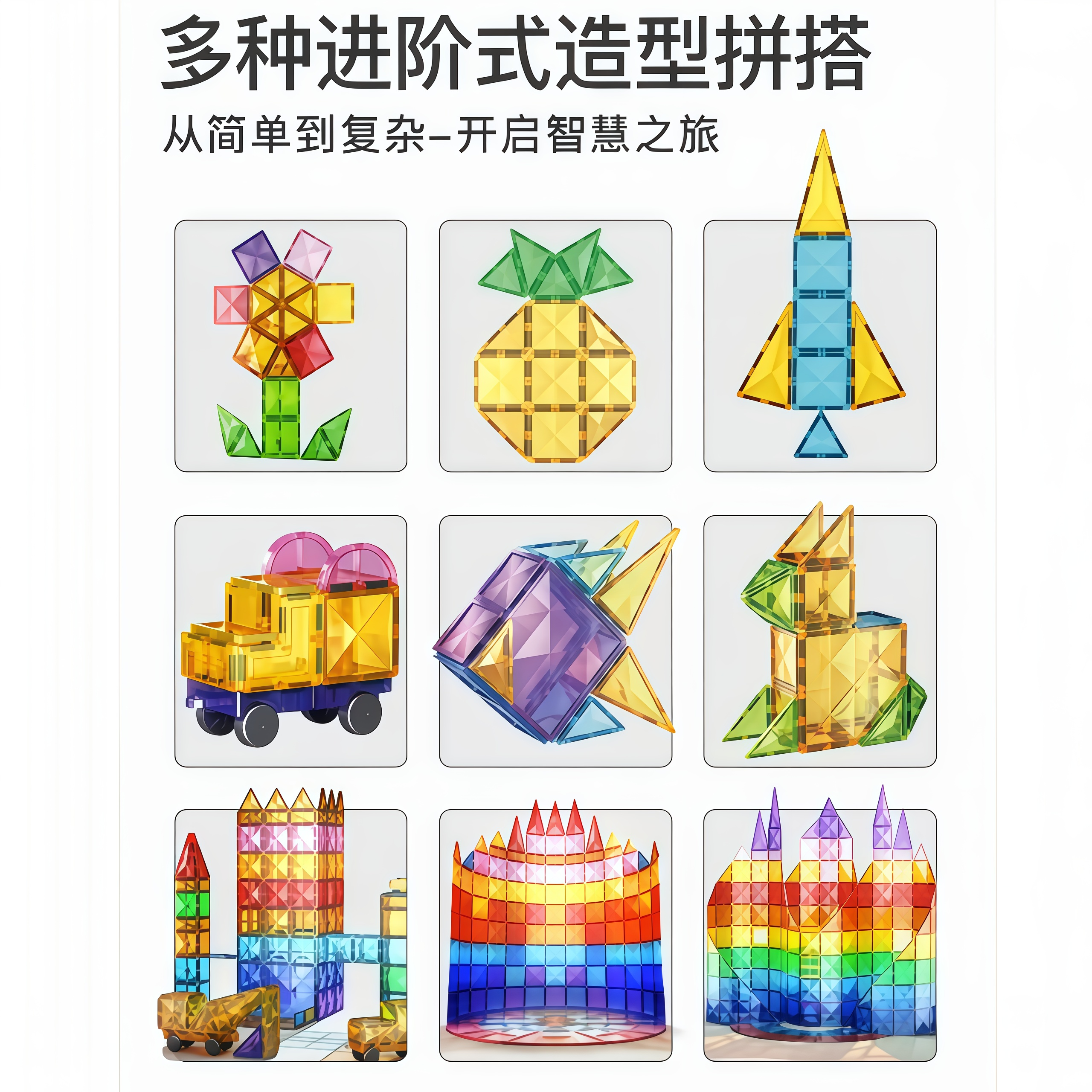 彩窗磁力片方块拼装磁吸积木男孩2025新款儿童益智玩具1到3岁以上,淘宝优惠券,粉丝福利购,淘宝优惠卷