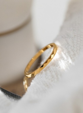 精致超闪多切面棱形戒指女简约ins冷淡风高级感设计个性小众轻奢