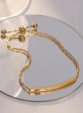 金枝绿叶锁骨链一叶暴富钛钢项链女金色网红百搭时尚不掉色首饰品