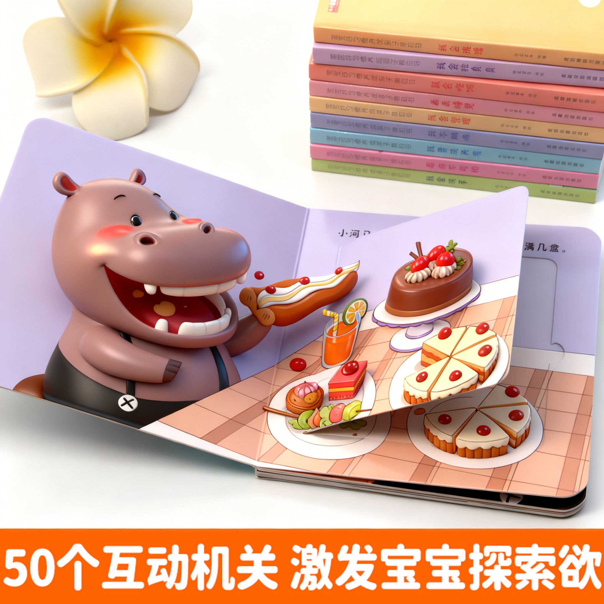 幼儿童启蒙3d立体翻翻书0到3岁宝宝认知早教绘本婴儿推拉书机关书,淘宝优惠券,粉丝福利购,淘宝优惠卷