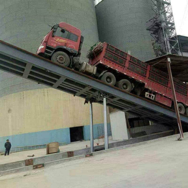 自动卸货平台60吨80吨100吨位后液压翻板卸车机货物倒运卸车机 - 图1