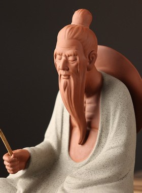 微景观大号姜太公钓鱼渔翁老头陶瓷人物假山盆景造景鱼缸装饰