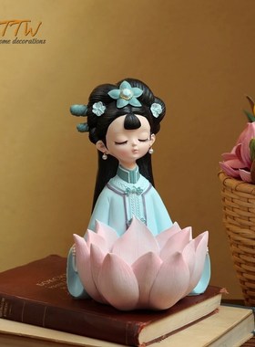 新中式古风家居餐桌装饰玄关收纳乔迁新居送