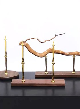 新中式桌面摆件支架树根支架枯木支架木雕支架造型工艺品摆设支架