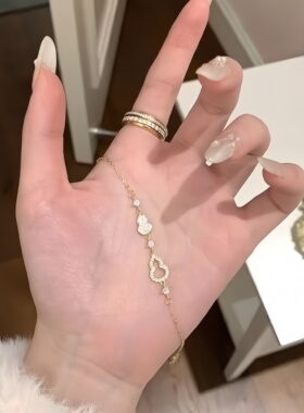 新款满钻葫芦手链福禄双全女款大气轻奢小众高级手饰送对象礼物