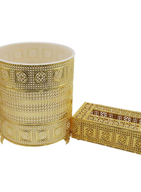 纸巾盒垃圾桶套装样板房客厅茶几家用简约创意收纳多功能抽纸盒