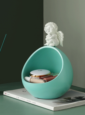 天使收纳摆件进门口玄关鞋柜钥匙果盘客厅茶几家居装饰品乔迁礼物