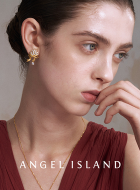 「满满」手捧小花束蝴蝶耳钉女ANGEL ISLAND天使岛 高级感双耳洞