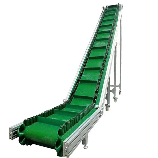 Skirt hoist conveyor line particle unloading and loading crusher baffle hoist food conveyor injection molding machine