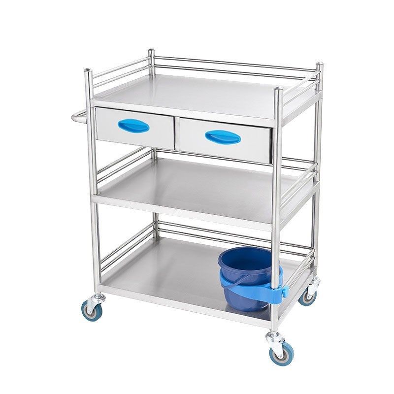 加厚不锈钢器械台双抽器械车手术车治疗车换药车美容仪器车手推车,淘宝优惠券,粉丝福利购,淘宝优惠卷